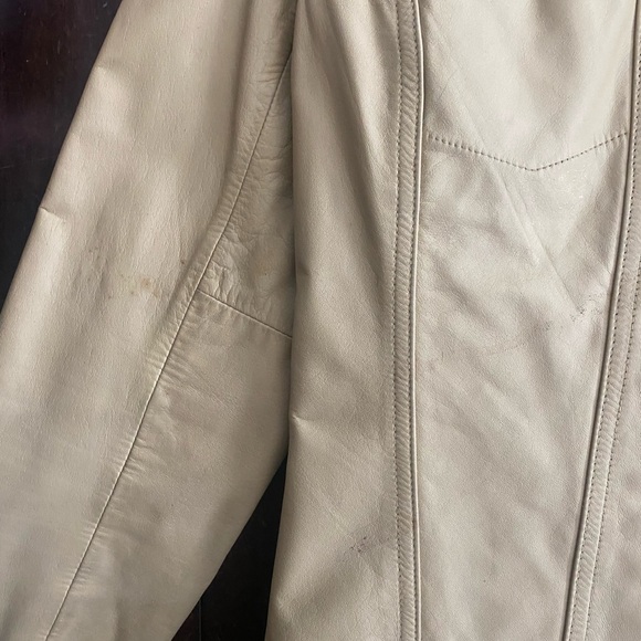 Vintage 90s Camel Leather Jacket M - Picture 8 of 13